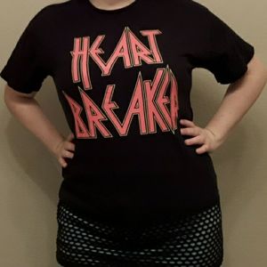 Women's Short Sleeve Black "Heart Breaker" T-Shirt